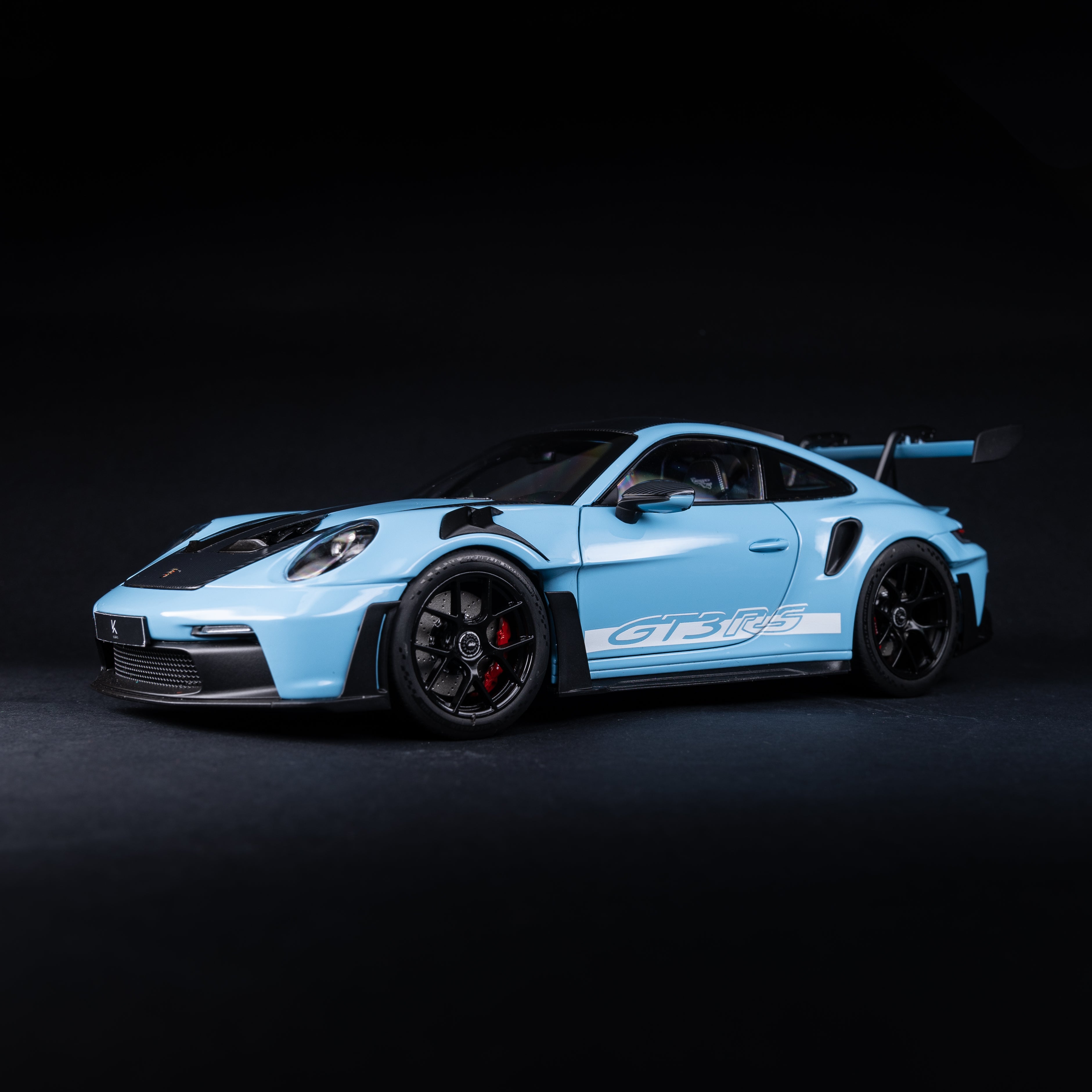 992 GT3RS (weissach) - LIGHT BLUE - black rims