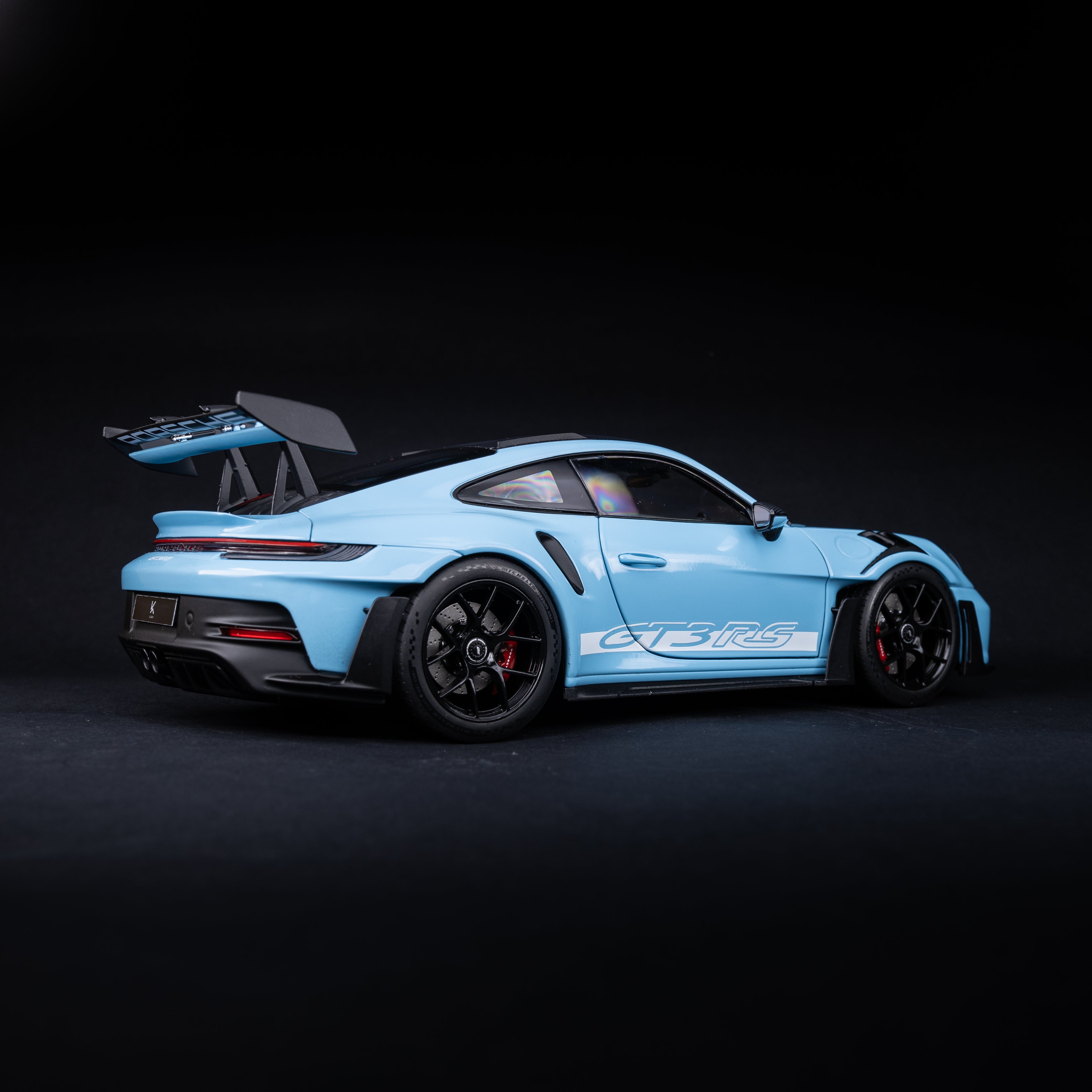 992 GT3RS (weissach) - LIGHT BLUE - black rims