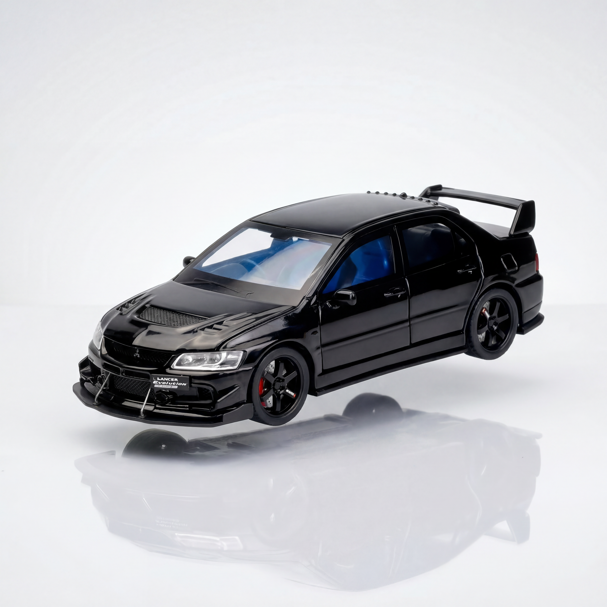 Mitsubishi Lancer EVO 1 36 scale diecast model car in rally sport finish