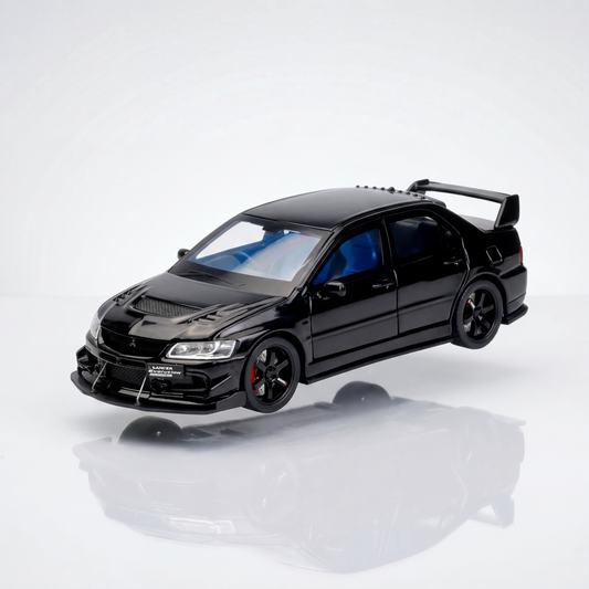Mitsubishi Lancer EVO 1 36 scale diecast model car in rally sport finish