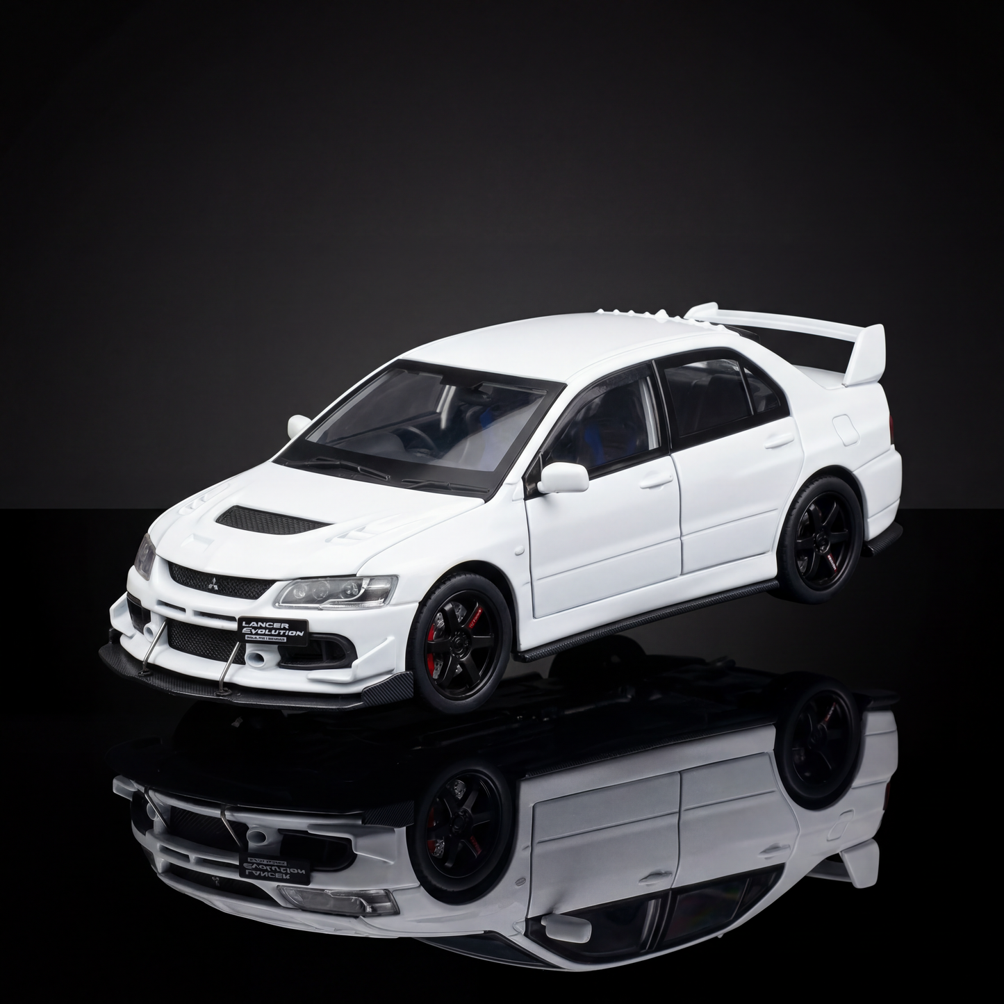 Mitsubishi Lancer EVO 1 36 scale diecast model car in rally sport finish