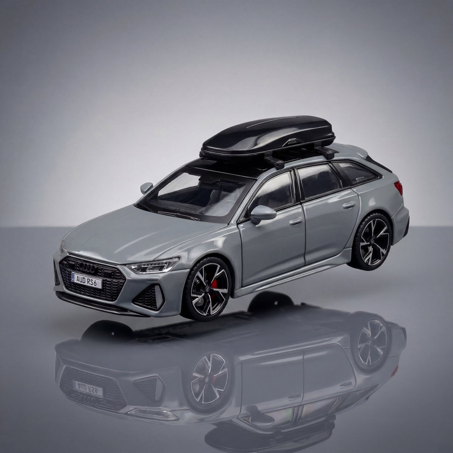 Audi RS6 1 36 scale diecast replica car with opening doors and metallic performance finish