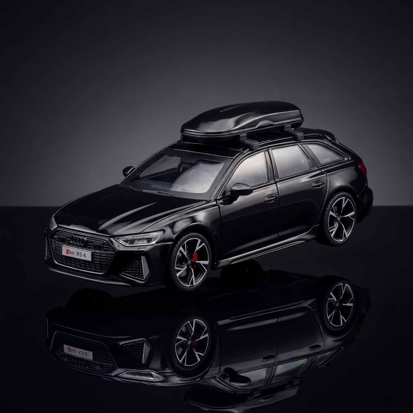 Audi RS6 1 36 scale diecast replica car with opening doors and metallic performance finish